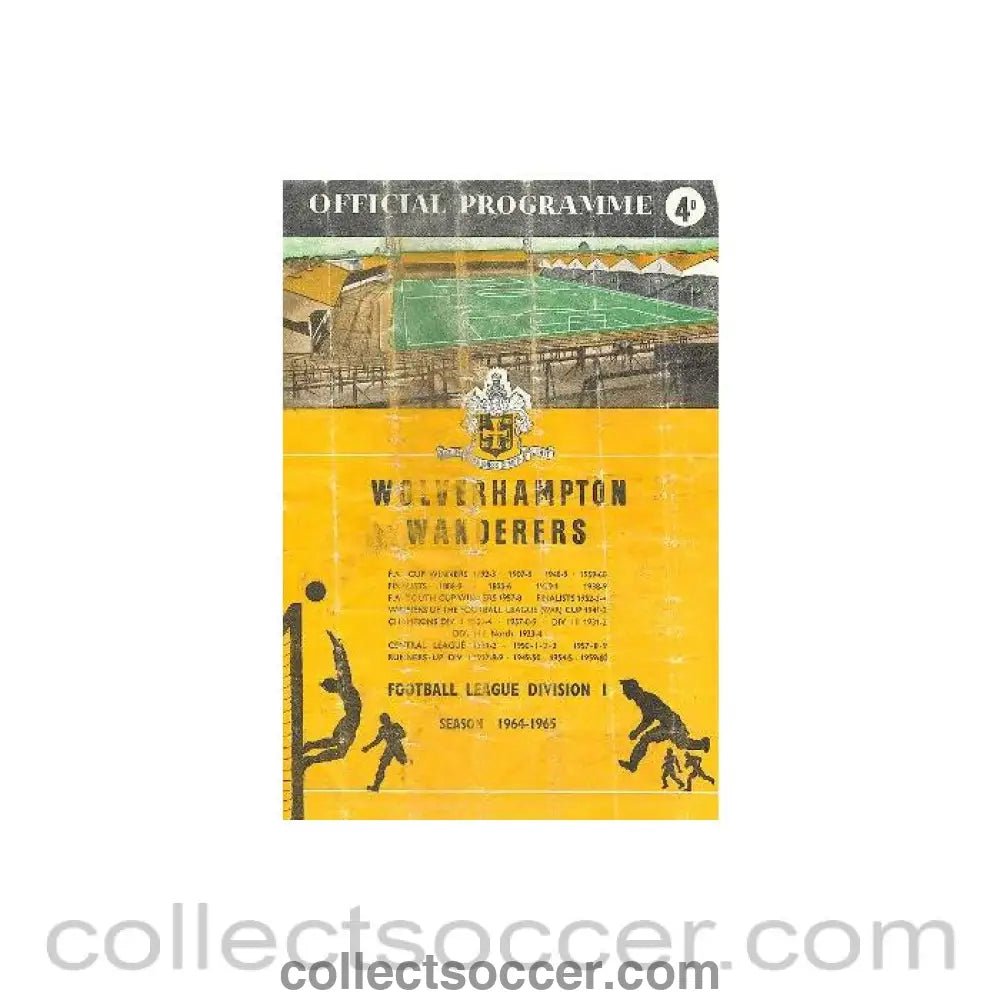 1964 - Wolverhampton Wanderers vChelsea official programme 22/08/1964 - Collect Soccer