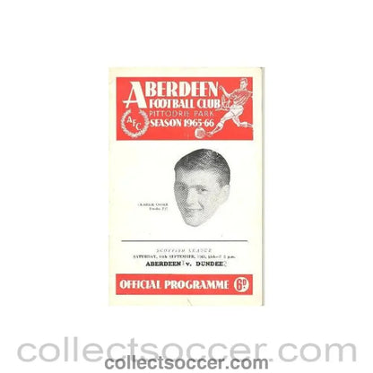 1965 - Aberdeen v Dundee official programme 18/09/1965 - Collect Soccer