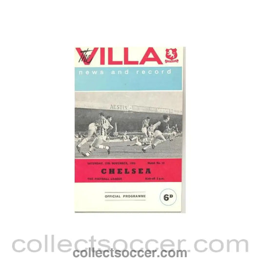 1965 - Aston Villa vChelsea official programme 27/11/1965