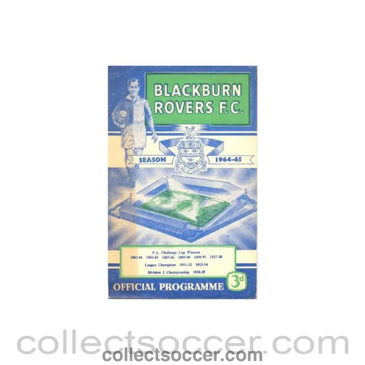 1965 - Blackburn Rovers v Burnley official programme 24/02/1965