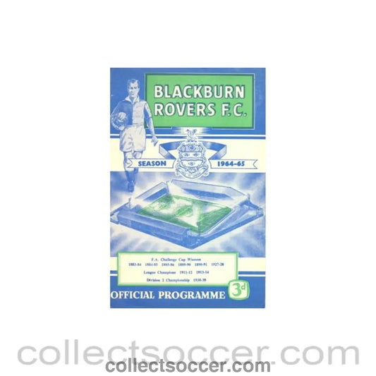 1965 - Blackburn Rovers v Chelsea official programme 13/02/1965 Football League