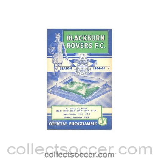 1965 - Blackburn Rovers v Nottingham Forest official programme 17/04/1965 - Collect Soccer
