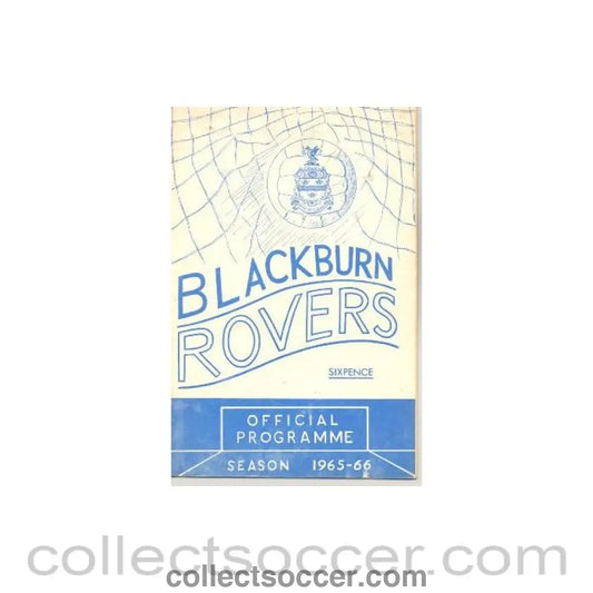 1965 - Blackburn Rovers vChelsea official programme 16/10/1965