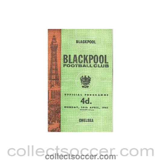 1965 - Blackpool vChelsea official programme 26/04/1965