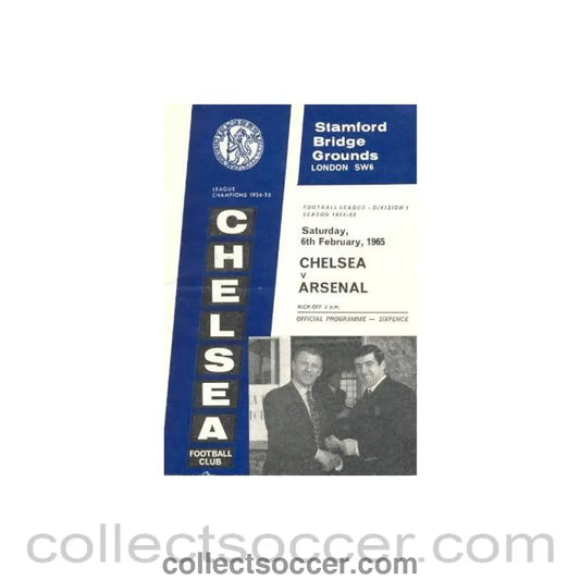 1965 - Chelsea v Arsenal official programme 06/02/1965