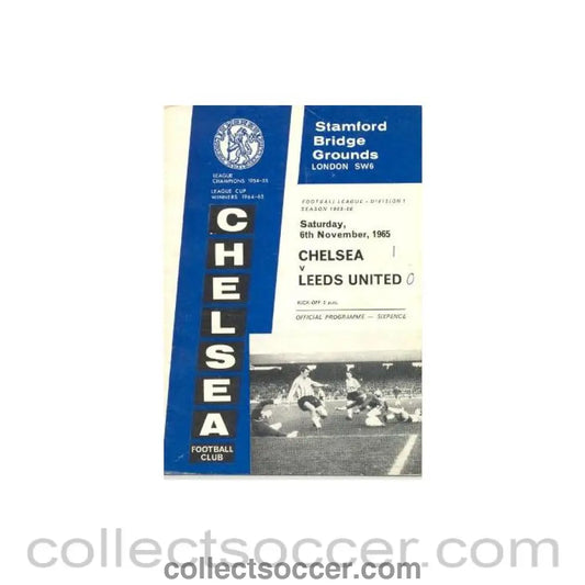 1965 - Chelsea v Leeds official programme 06/11/1965