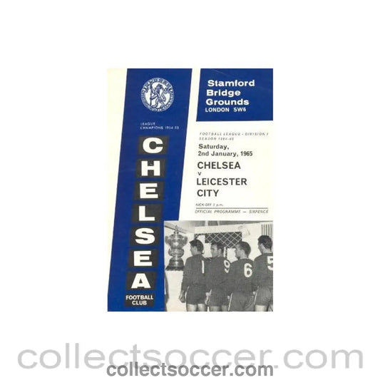 1965 - Chelsea v Leicester City official programme 02/01/1965