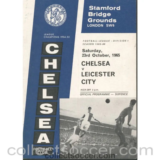 1965 - Chelsea v Leicester City official programme 23/10/1965
