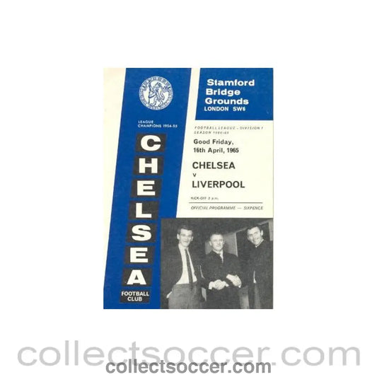 1965 - Chelsea v Liverpool official programme 16/04/1965
