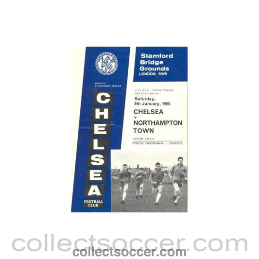 1965 - Chelsea v Northampton Town official programme 09/01/1965