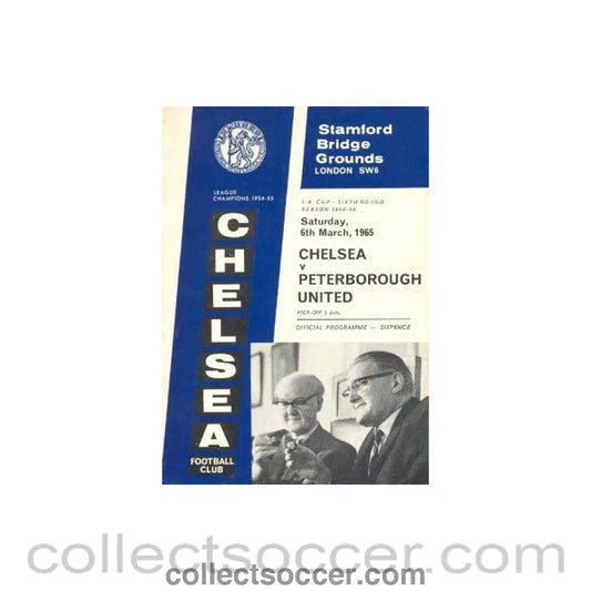 1965 - Chelsea v Peterborough United official programme 06/03/1965
