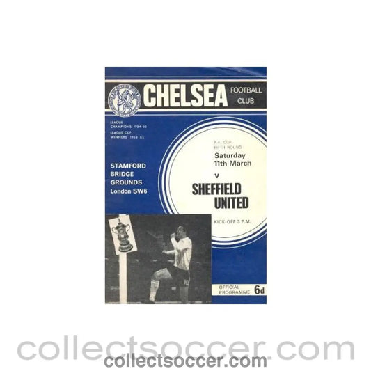 1965 - Chelsea v Sheffield United official programme 11/03/1965