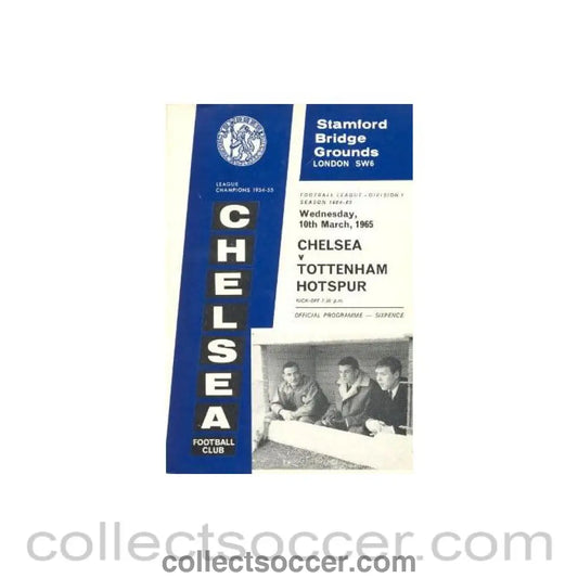 1965 - Chelsea v Tottenham Hotspur official programme 10/03/1965