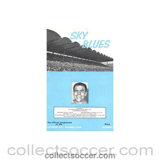 1965 - Coventry City v Stoke City official programme 01/10/1965 - Collect Soccer