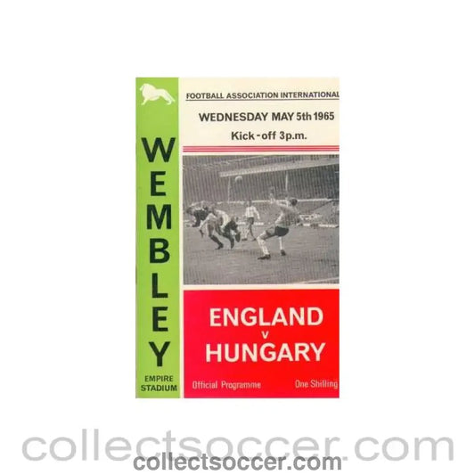 1965 England V Hungary Programme 05/05/1965 - Collect Soccer