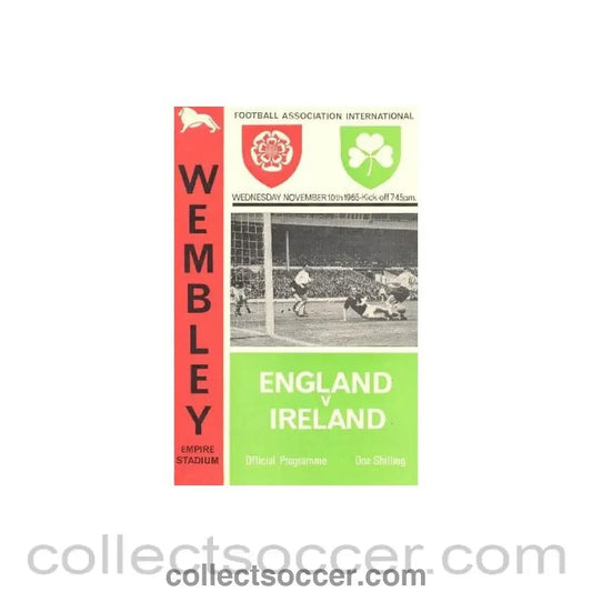 1965 England v Ireland official programme 10/11/1965 - Collect Soccer