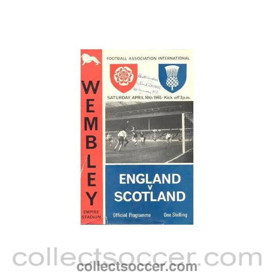 1965 England v Scotland official programme 10/04/1965 - Collect Soccer