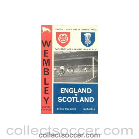 1965 England v Scotland official programme 10/04/1965 some tape marks - Collect Soccer