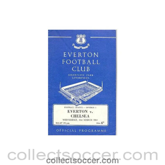 1965 - Everton vChelsea official programme 31/03/1965