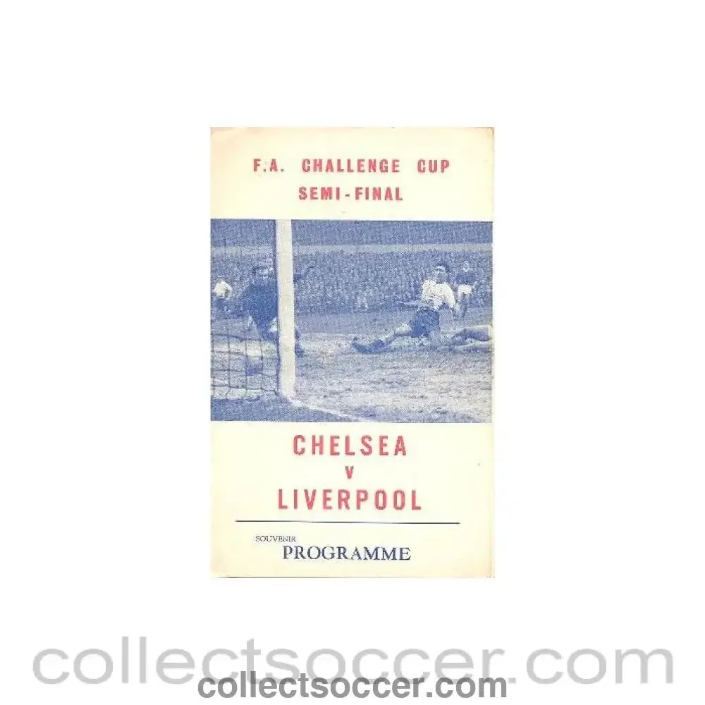 1965 F.A. Cup Semi - Final Chelsea v Liverpool unofficial programme, pirate - Collect Soccer