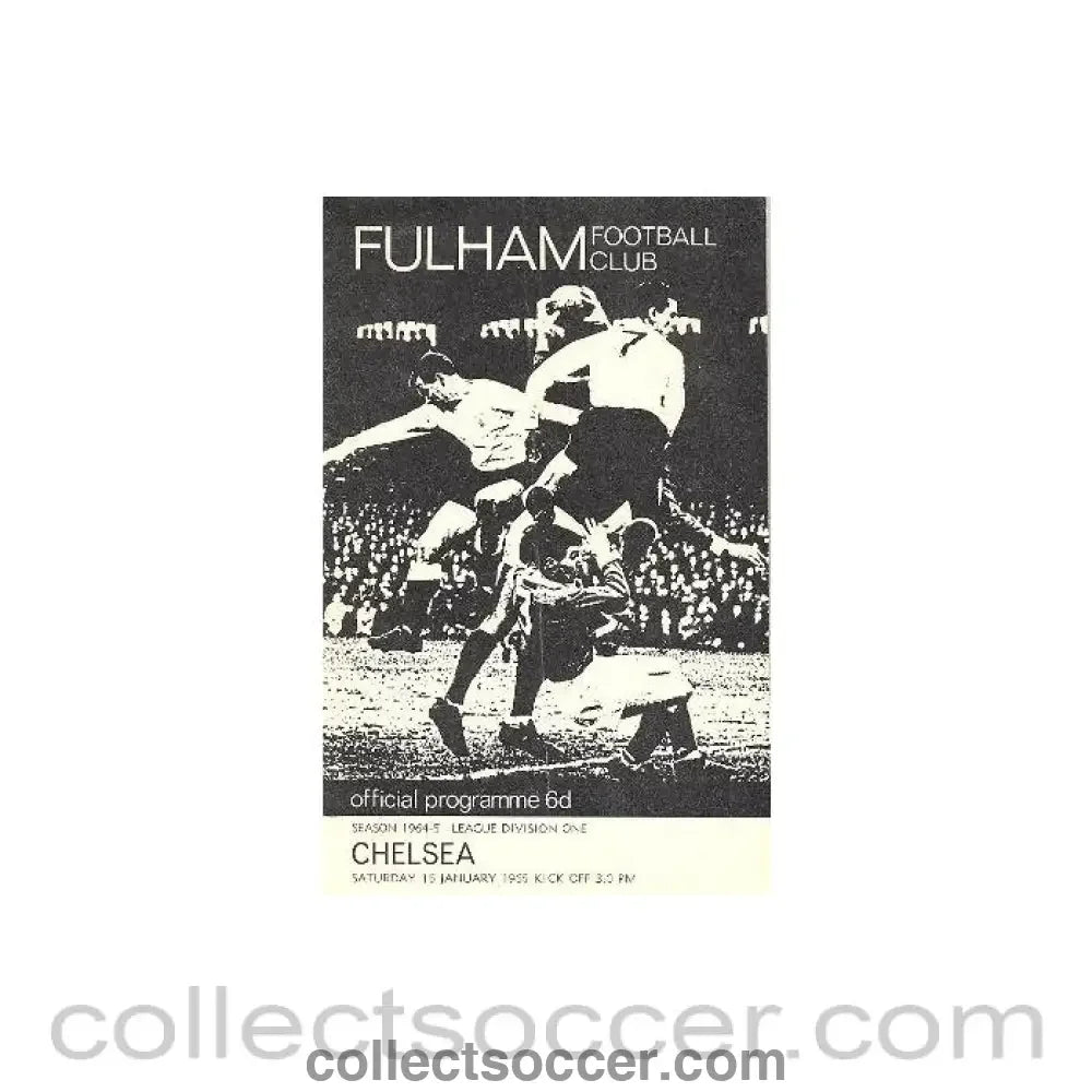 1965 - Fulham v Chelsea official programme 16/01/1965 - Collect Soccer