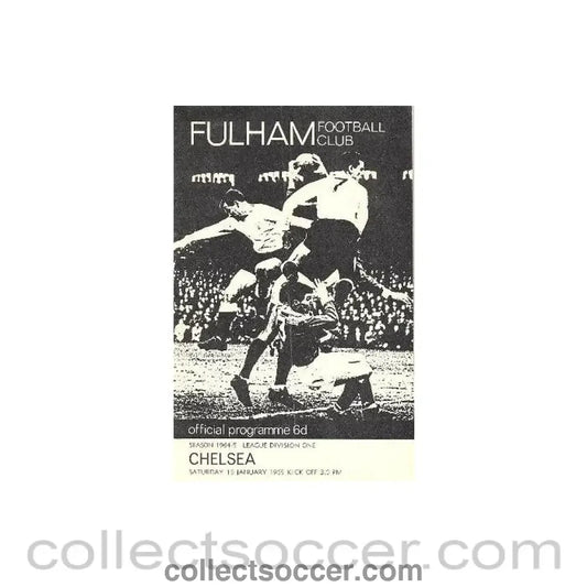 1965 - Fulham v Chelsea official programme 16/01/1965 - Collect Soccer