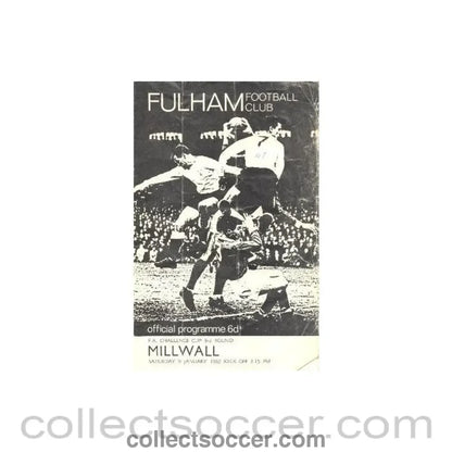 1965 - Fulham v Millwall official programme 09/01/1965 - Collect Soccer