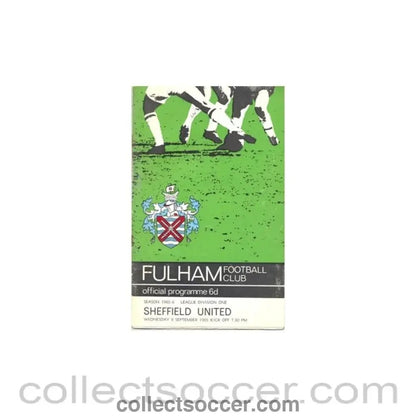 1965 - Fulham v Sheffield United official programme 08/09/1965 - Collect Soccer