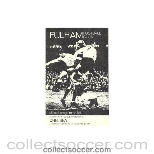 1965 - Fulham vChelsea official programme 16/01/1965