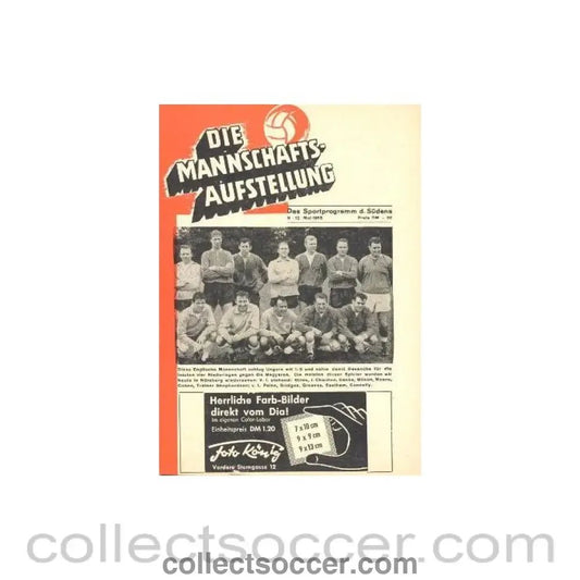 1965 Germany v England official programme 12/05/1965 - Collect Soccer