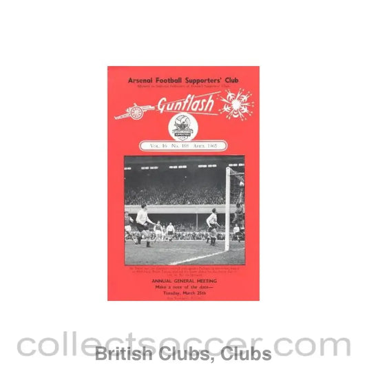1965 - Gunflash - Arsenal fanzine No: 168 of April 1965