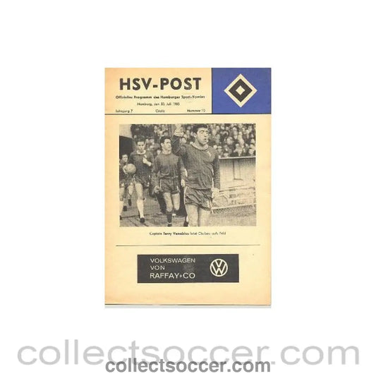1965 - Hamburg vChelsea official programme 30/07/1965 in German
