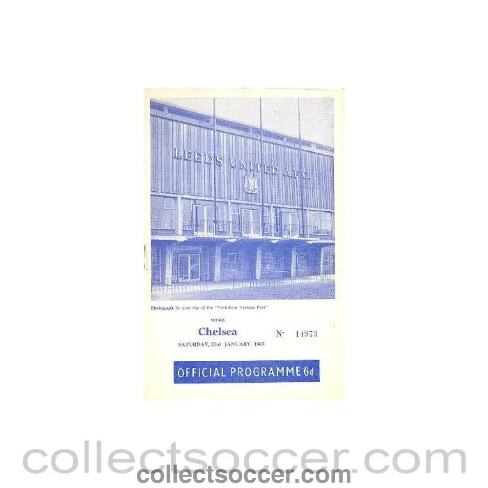 1965 - Leeds vChelsea official programme 23/01/1965 - Collect Soccer