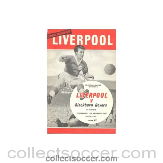 1965 - Liverpool v Blackburn Rovers 17/11/1965 - Collect Soccer