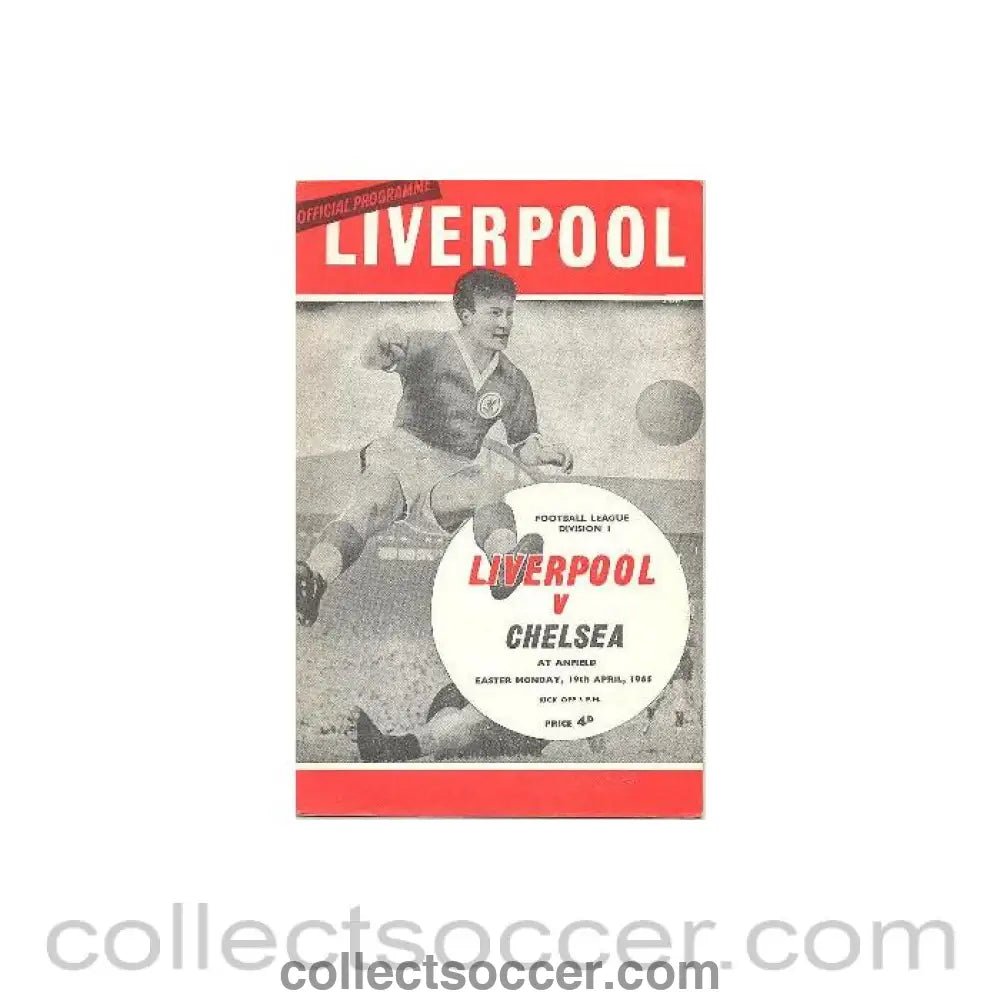 1965 - Liverpool vChelsea official programme 19/04/1965 - Collect Soccer