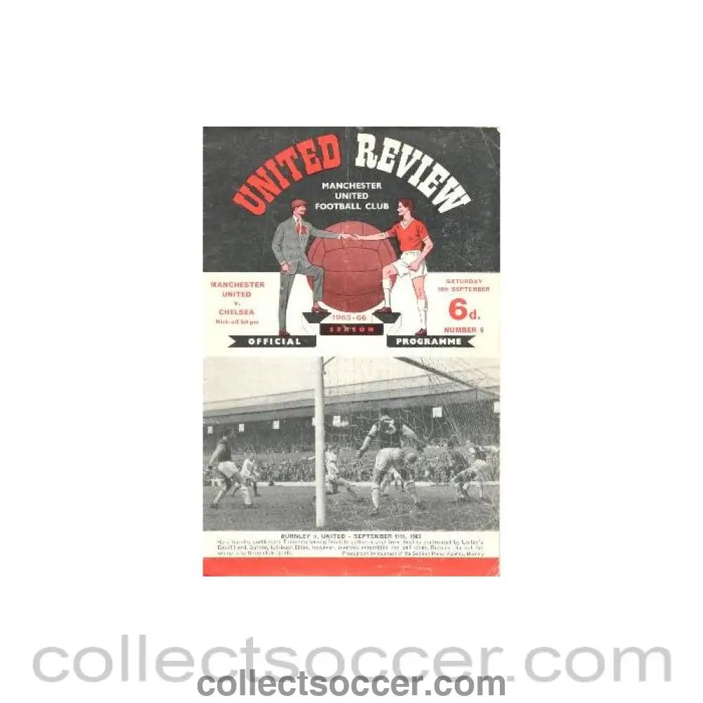 1965 - Manchester United v Chelsea official programme 18/09/1965 - Collect Soccer