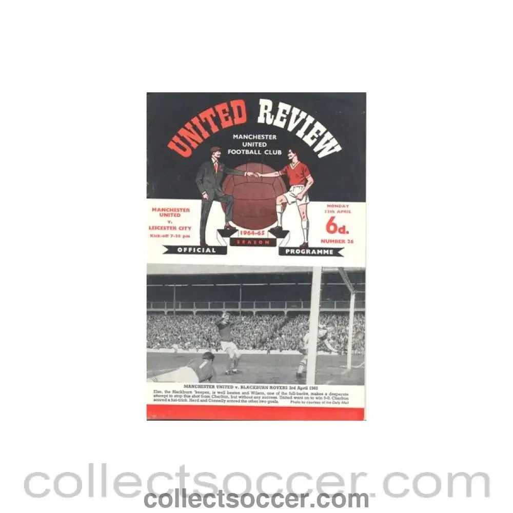 1965 - Manchester United v Leicester City official programme 12/04/1965 - Collect Soccer