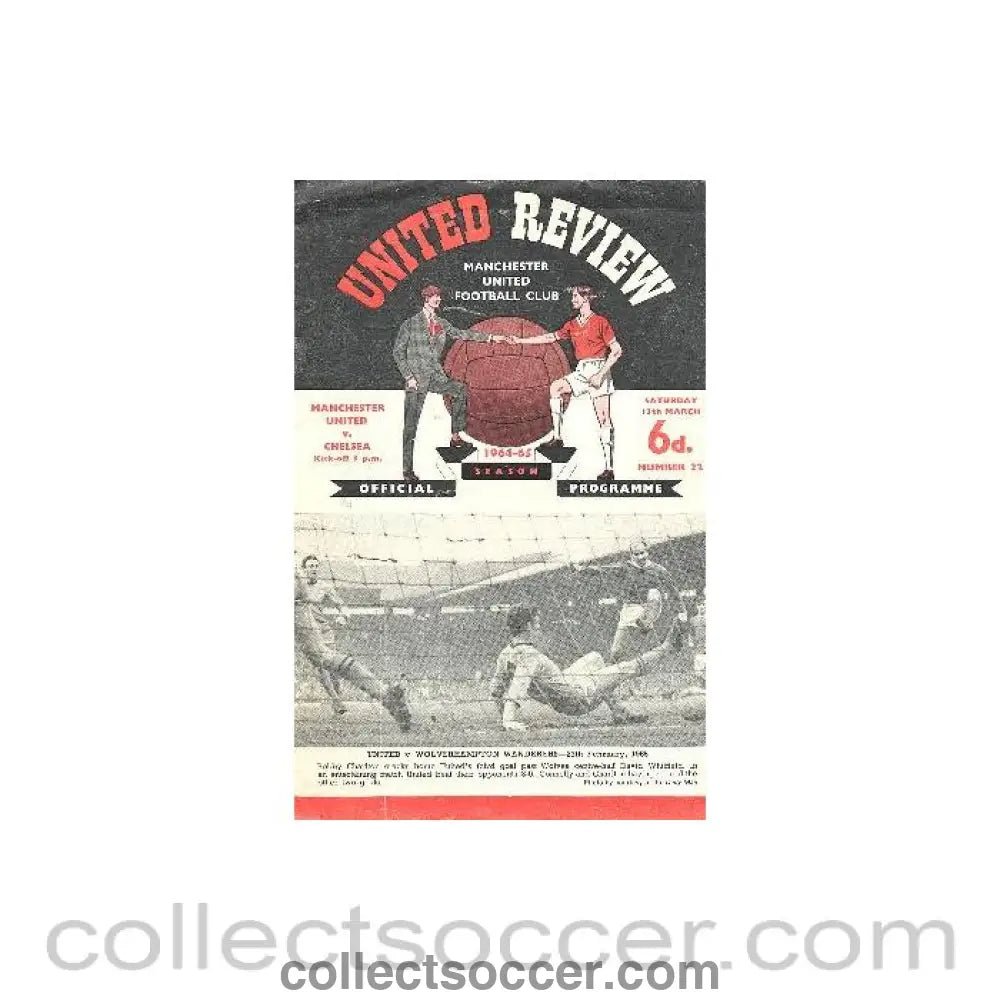 1965 - Manchester United vChelsea official programme 13/03/1965 - Collect Soccer