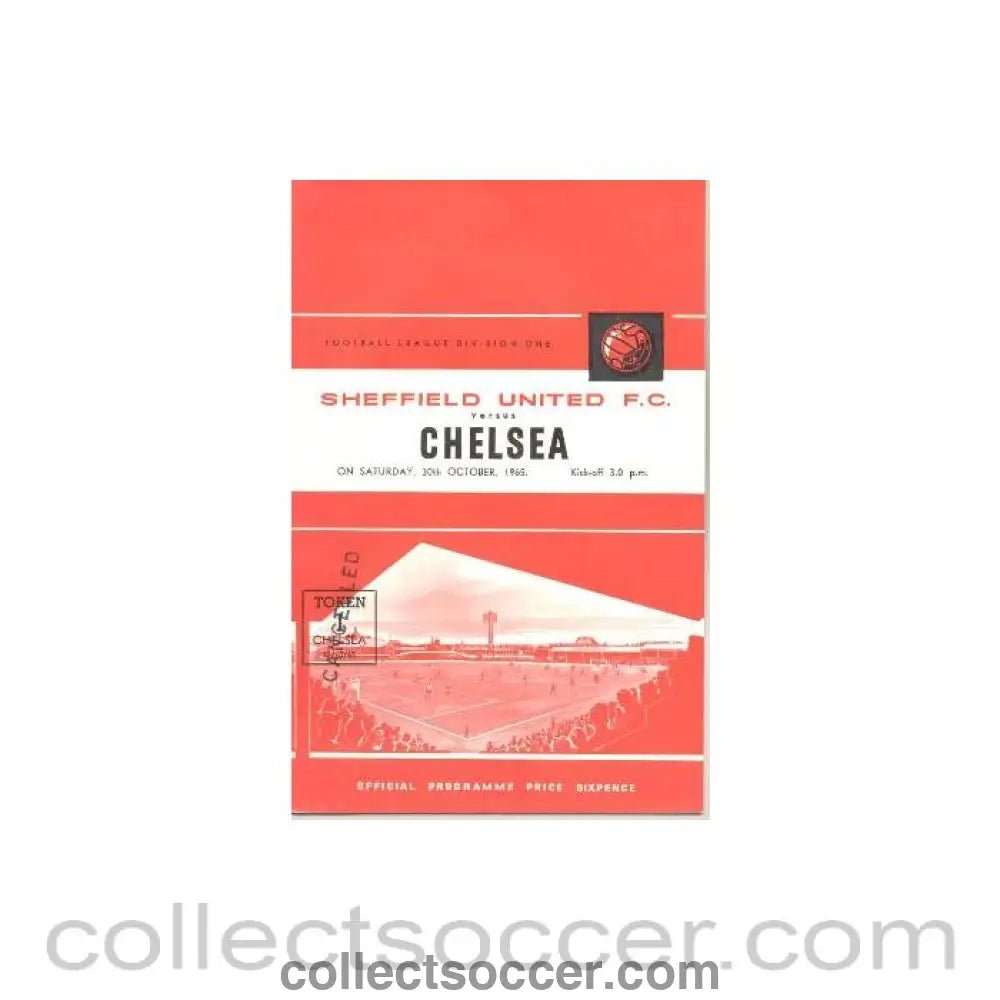 1965 - Sheffield United vChelsea official programme 30/10/1965 - Collect Soccer