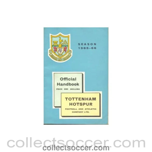 1965 - Tottenham Hotspur Handbook 1965 - 1966 - Collect Soccer