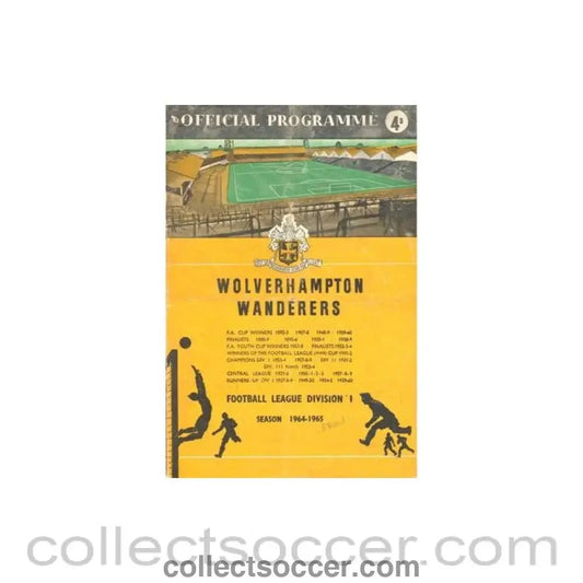 1965 - Wolverhampton Wanderers v Blackburn Rovers official programme 16/01/1965 Football League - Collect Soccer