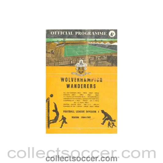 1965 - Wolverhampton Wanderers v Stoke City official programme 20/03/1965 Football League - Collect Soccer