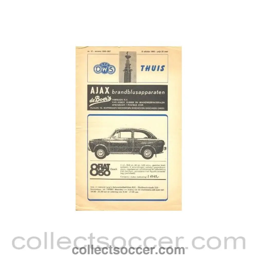 1966 - Ajax v Leeds United official programme 18/10/1966 - Collect Soccer