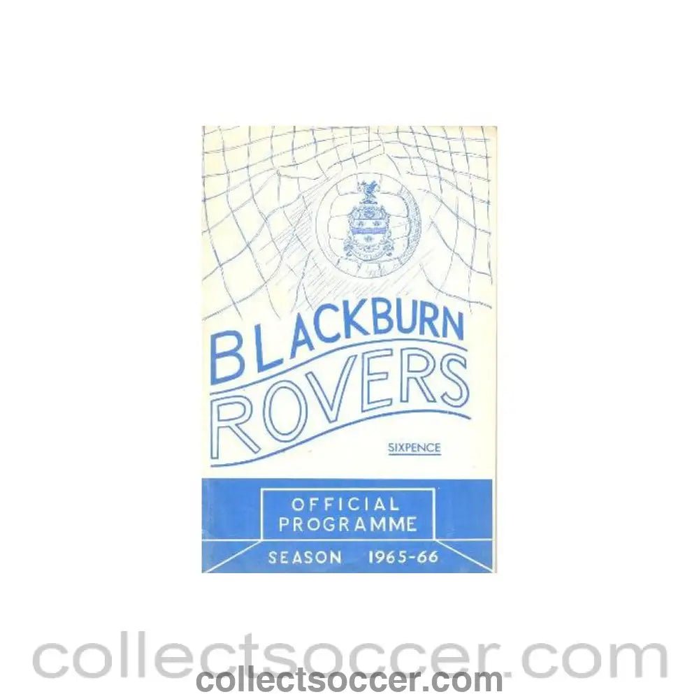1966 - Blackburn Rovers v Sunderland official programme 26/02/1966 Football League - Collect Soccer