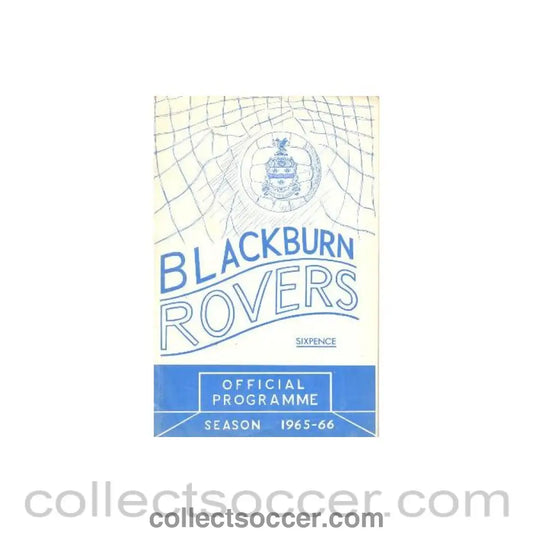 1966 - Blackburn Rovers v Sunderland official programme 26/02/1966 Football League