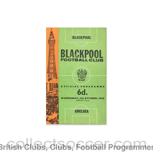 1966 - Blackpool vChelsea official programme 05/10/1966