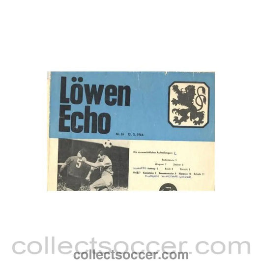 1966 - Borussia Dortmund vChelsea official programme 15/03/1966 - Collect Soccer