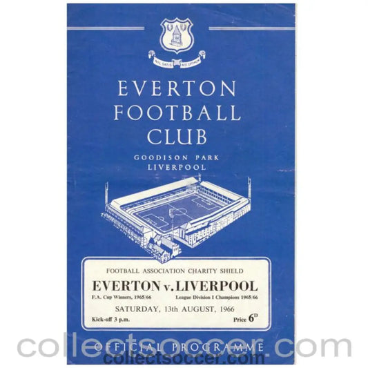 1966 Charity Shield Everton v Liverpool Official Programme - Collect Soccer