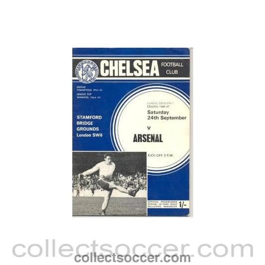 1966 - Chelsea v Arsenal official programme 24/09/1966 Football League