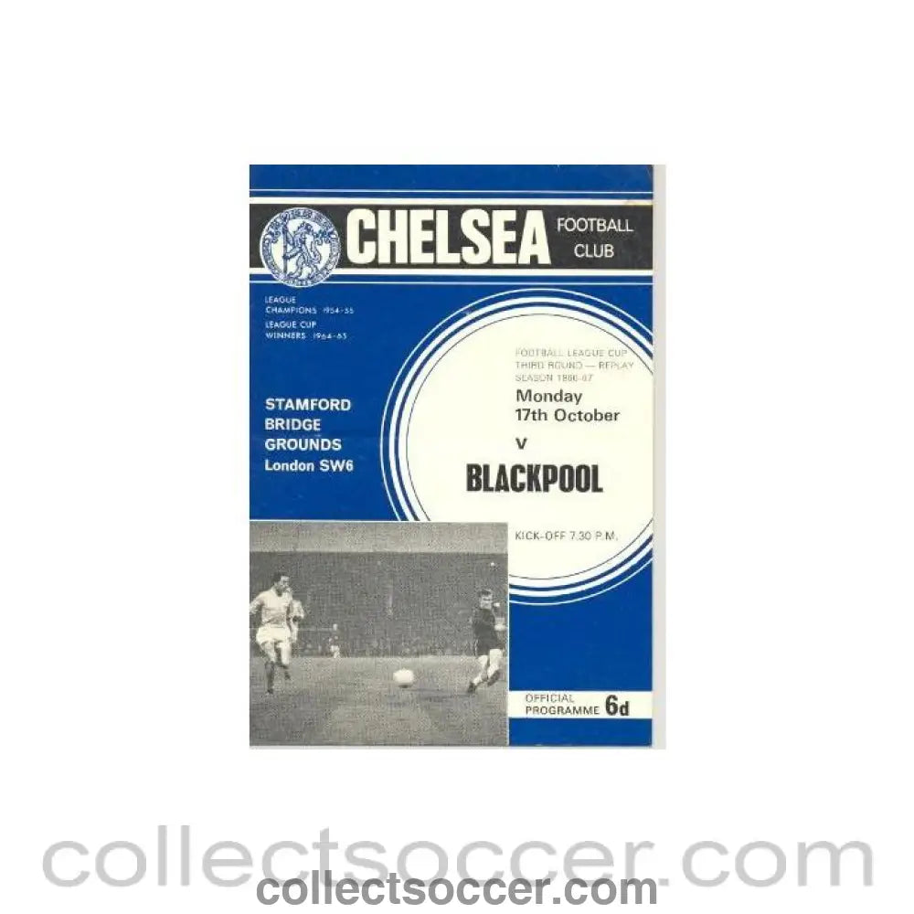 1966 - Chelsea v Blackpool official programme 17/10/1966